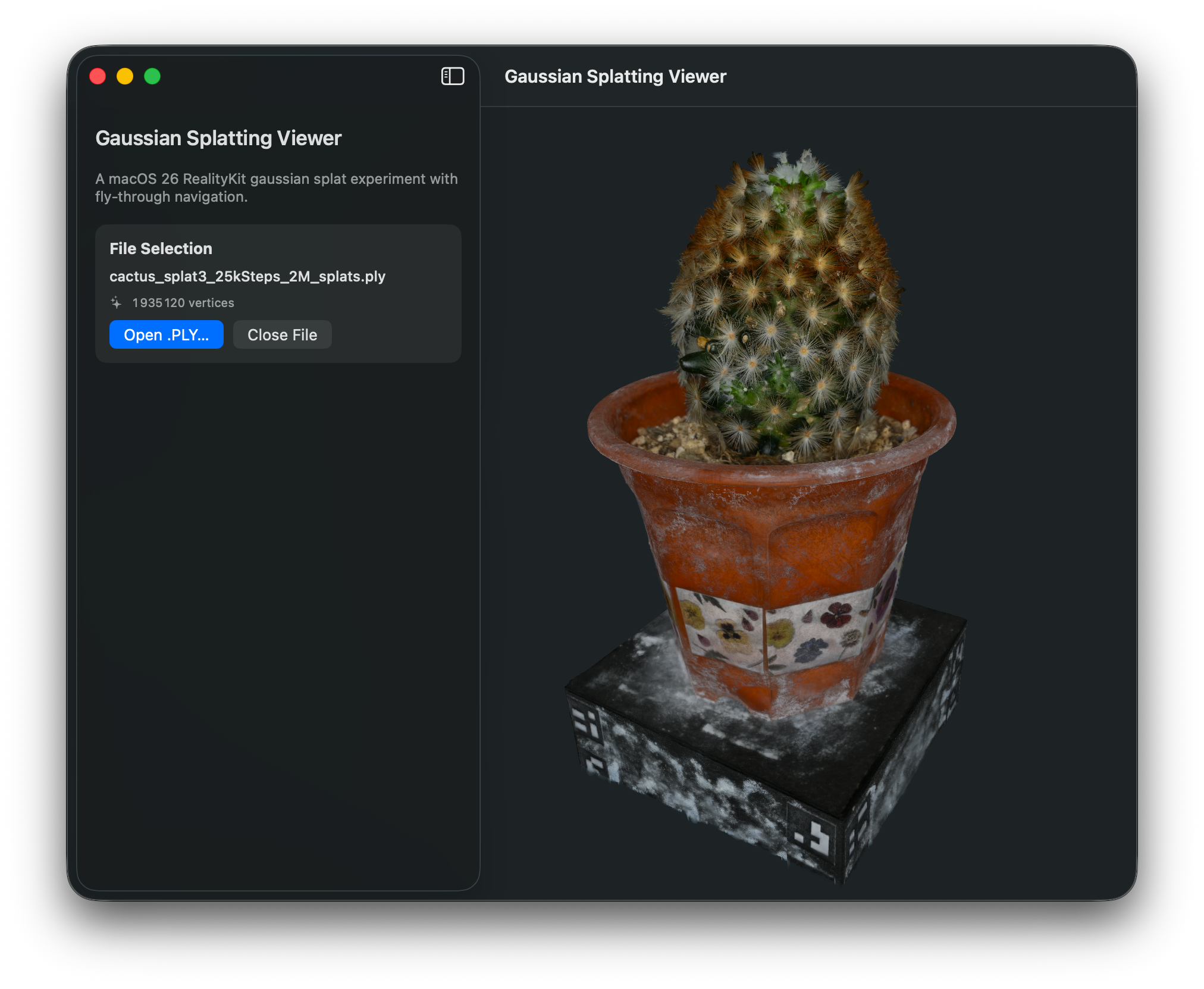 GSKit: A RealityKit-Native Gaussian Splat Experiment for macOS 26
