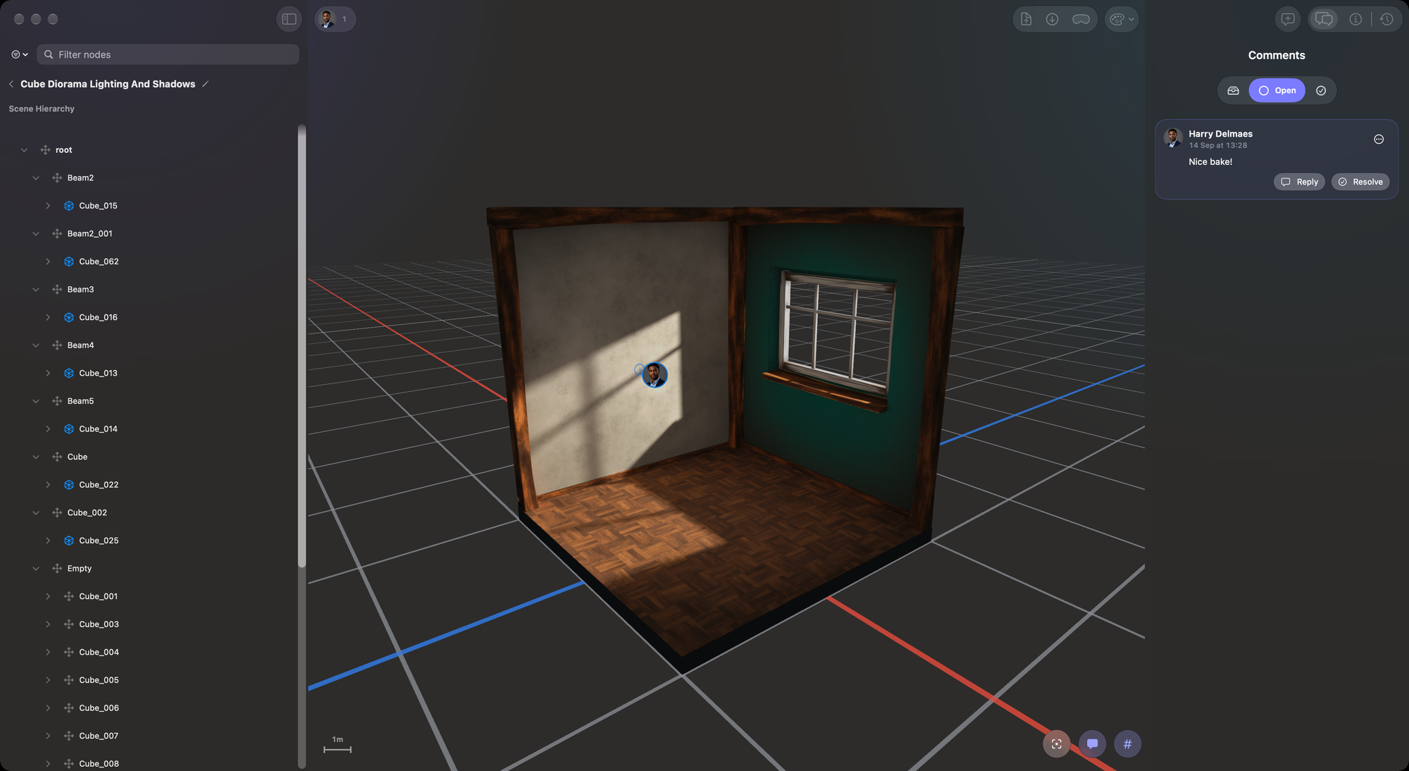 A Blender export in USD Stage for macOS
