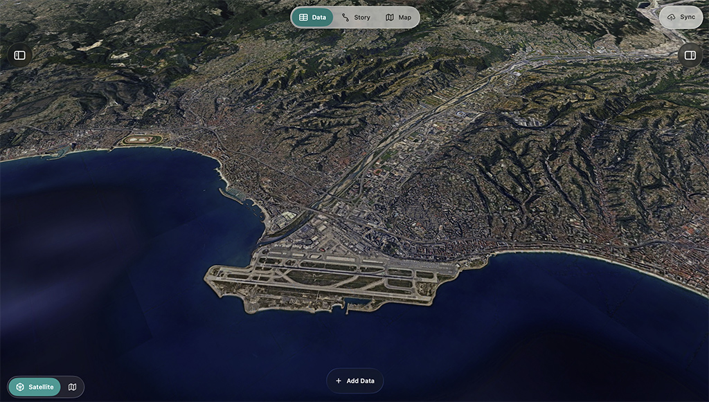 Map Composer iPad companion controls for guiding a spatial briefing